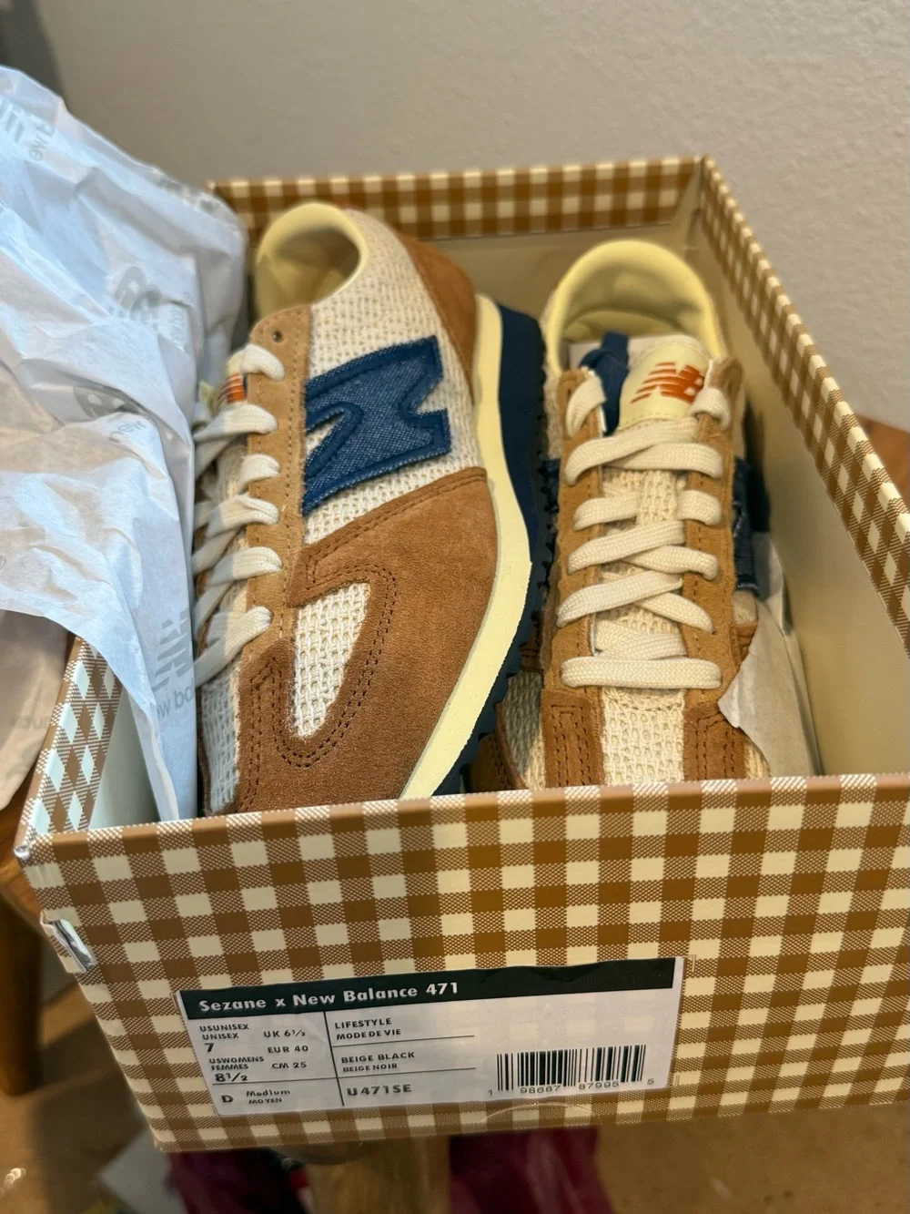 Sézane x New Balance 471 'Ecru Brown'